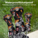 Golf Club Head Cover 3 Wood Headcover Sugar Skull (for Hybrid(1pcs))