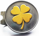 Adhere golf ball markers Full Metal Markers Four-Leaf Clover Unique Metal Golf Ball Marker with a Magentic Hat Clip (All Metal Four-Leaf Clover)