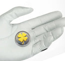 Adhere golf ball markers Full Metal Markers Four-Leaf Clover Unique Metal Golf Ball Marker with a Magentic Hat Clip (All Metal Four-Leaf Clover)