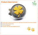 Adhere golf ball markers Full Metal Markers Four-Leaf Clover Unique Metal Golf Ball Marker with a Magentic Hat Clip (All Metal Four-Leaf Clover)