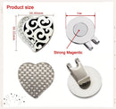 Adhere Golf Ball Markers Personlized Colourful Diamond Logo with A Magnetic Hat Clips,Golf Accessories for Men & Women, Premium Golf Gifts (Heart-Shaped)