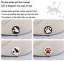 ADHERE Golf Ball Markers Personlized Double Side Cute cat Logo with A Magnetic Hat Clips,A Golf Accessories for Men & Women, Premium Golf Gifts.(White+Black)