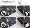 ADHERE Golf Ball Markers Unique Double Side Cute Poodle Enamel Logo with A Magnetic Hat Clips，a Good Gift for Golfer,Dog Lover (White+Black)