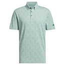 adidas Golf Mens Go to Novelty Printed Polo Shirt - Core Green