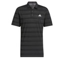 adidas Golf Mens Two Colour Stripe Polo Shirt - Black/Grey Six