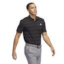 adidas Golf Mens Two Colour Stripe Polo Shirt - Black/Grey Six