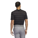 adidas Golf Mens Two Colour Stripe Polo Shirt - Black/Grey Six