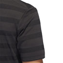adidas Golf Mens Two Colour Stripe Polo Shirt - Black/Grey Six