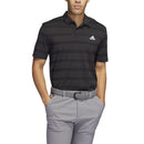 adidas Golf Mens Two Colour Stripe Polo Shirt - Black/Grey Six