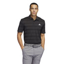 adidas Golf Mens Two Colour Stripe Polo Shirt - Black/Grey Six