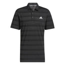 adidas Golf Mens Two Colour Stripe Polo Shirt - Black/Grey Six