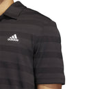 adidas Golf Mens Two Colour Stripe Polo Shirt - Black/Grey Six