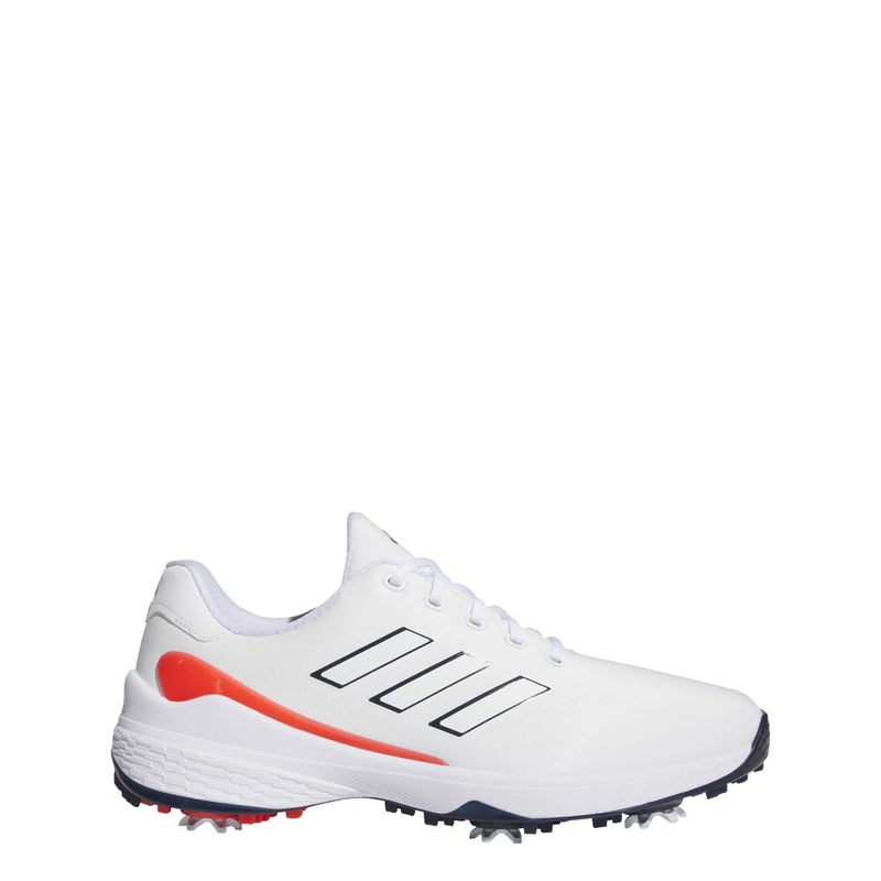 adidas Men's ZG23 Golf Shoe, Ftwr White/Collegiate Navy/Bright Red