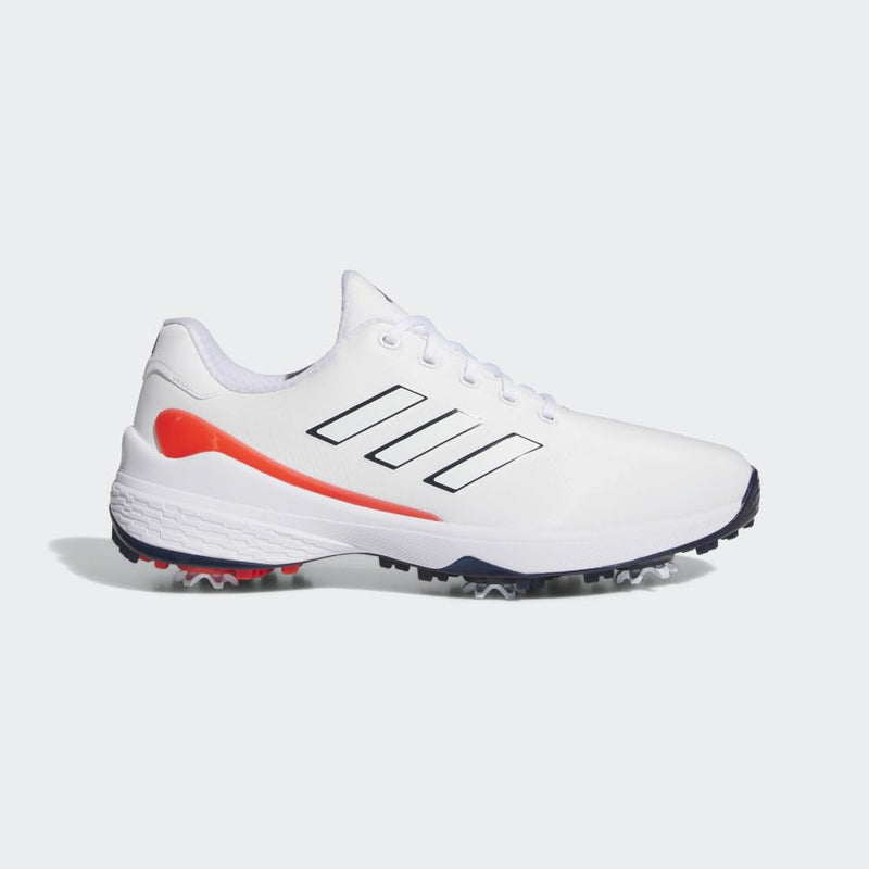 adidas Men's ZG23 Golf Shoe, Ftwr White/Collegiate Navy/Bright Red