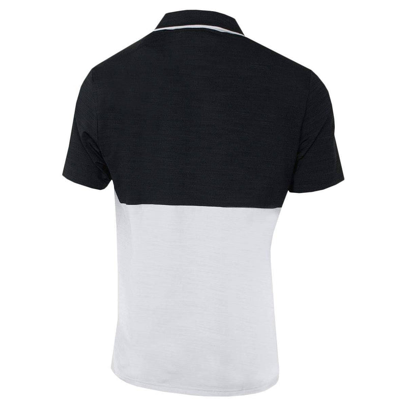 adidas Ultimate 365 Heather Blocked Polo - Black Heather/Grey One Heather