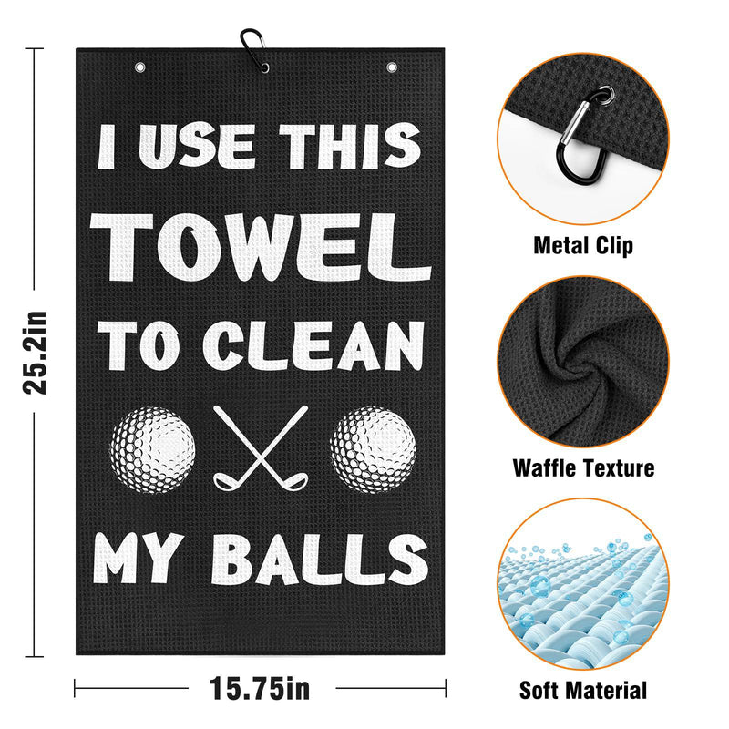 AENEE Christmas Golf Gifts for Men Dad, Funny Gifts for Men Him,Stocking Fillers for Men Golf Accessories，Golf Towel Clean Golf Balls, Mens Secret Santa Gifts for Christmas Birthday