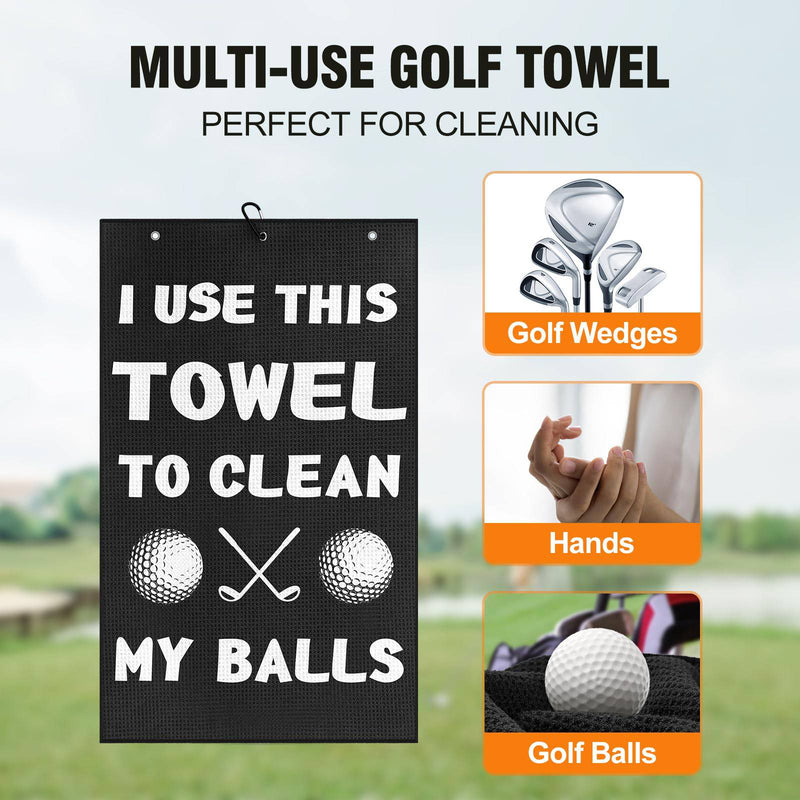 AENEE Christmas Golf Gifts for Men Dad, Funny Gifts for Men Him,Stocking Fillers for Men Golf Accessories，Golf Towel Clean Golf Balls, Mens Secret Santa Gifts for Christmas Birthday