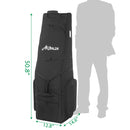 AKOZLIN Padded Golf Travel Bag with Wheels – Black