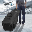 AKOZLIN Padded Golf Travel Bag with Wheels – Black