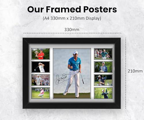 Rory Mcllroy Signed Poster Print- Limited Edition Autograph Fan Gift – Collectible Memorabilia Merchandise (Framed A3 (30x40cm))