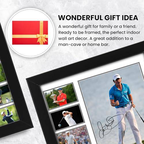 Rory Mcllroy Signed Poster Print- Limited Edition Autograph Fan Gift – Collectible Memorabilia Merchandise (Framed A3 (30x40cm))