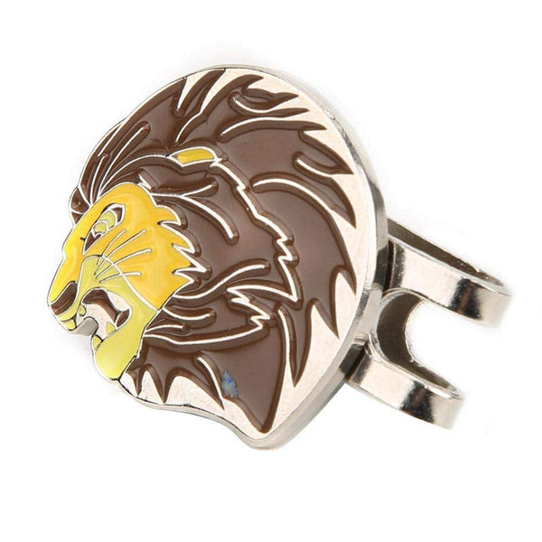 Golf Ball Markers Portable Mini Beautiful Lion Ball Marker with Strong Magnetic Golf Hat Clip Accessory