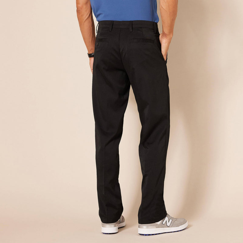 Amazon Essentials Men's Classic-Fit Stretch Golf Trousers (Available in Big & Tall), Black