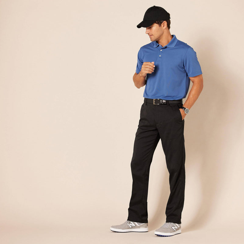 Amazon Essentials Men's Classic-Fit Stretch Golf Trousers (Available in Big & Tall), Black