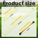 Golf Alignment Stick Training Aid Foldable Rods 2 Sticks with Cover, Practice Aid for Aiming Putting Swing Trainer Posture Corrector Indoor Outdoor (Yellow)
