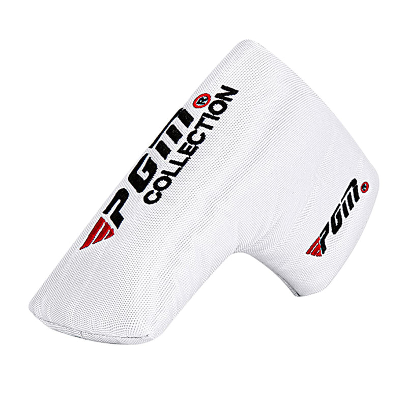 Anwangda Golf Blade Putter Head Covers,Nylon Fabric Golf Putter Head Cover Golf Headcovers for Putter,Waterproof Lightweight Fahion to Prevent Putter Head from Damaging (White)