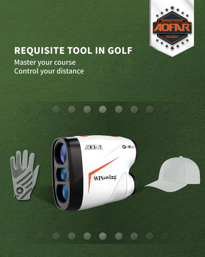 AOFAR GX-6F PRO Golf Rangefinder with Slope On/Off, 600 Yards Range finder with Continuous Scan, Flag Lock with Vibration, Range Finder Golf Devices for Golfers, 6X Magnification High-Precision