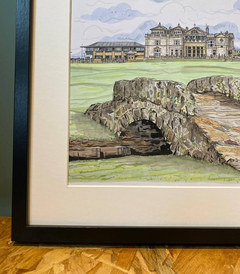 St Andrews Golf Course - British Open Golf - Swilken Bridge - Golf Fans - Golf Print - Wall Art