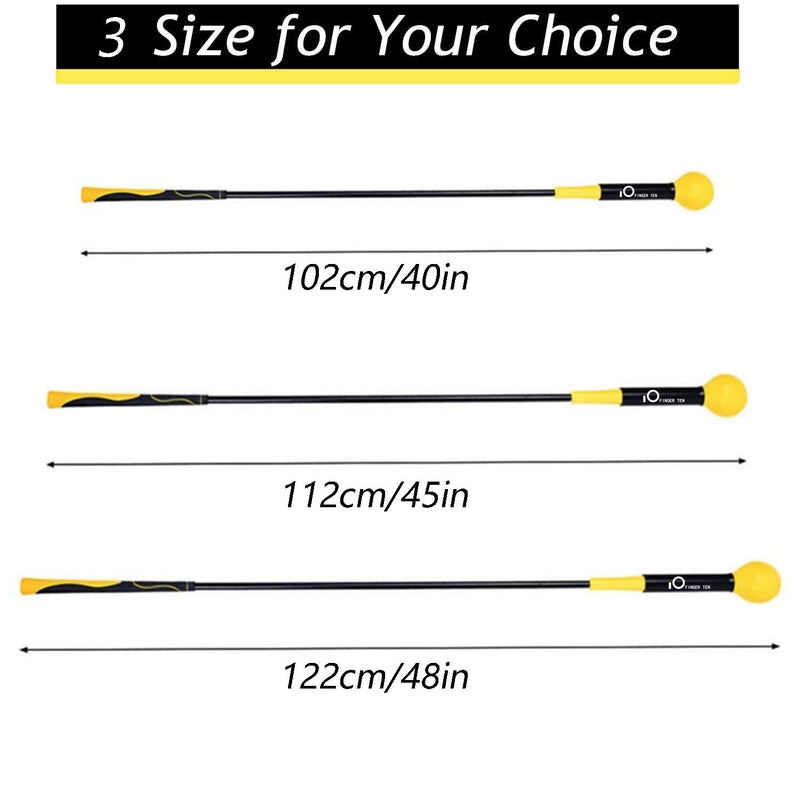 AXKAL Golf Swing Trainer Training Aid Warm-Up Strength Speed Stick Tempo Ball Practice Tool 40 Inches Black, Golf Club Equipment Aids On-Course Accessory Grip Strength Outdoor (40 Inches（102cm)-Black