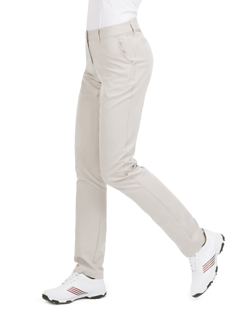 Bakery Womens Golf Pants Stretch Straight Lightweight Breathable Chino Pants Beige