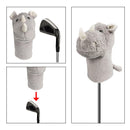 Baoblaze Golf Club Head Cover for Driver Driver Headcover Funny Animal Guard Cartoon Rhino Golf Accessories Golf Wood Cover