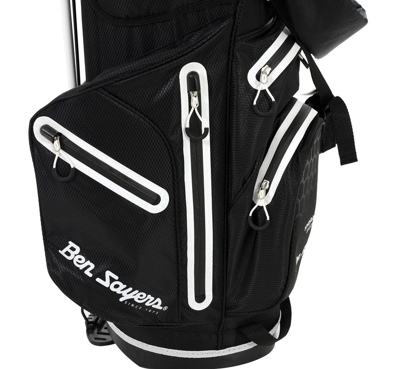 Ben Sayers Unisex Hydra Pro Waterproof Stand Bag, Black and White