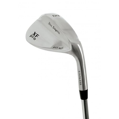 Ben Sayers G6357 XF Pro Zeppa 60° In Acciaio Inox | Testa Classica A Goccia | Scanalature Fresate | Impugnatura In Gomma