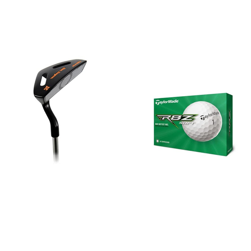 Ben Sayers XF Pro Chipper MRH, Black, 34" & TaylorMade RBZ Soft Dozen Golf Balls, White,2021