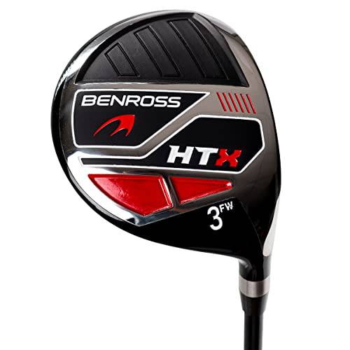 Benross HTX Golf Clubs Full Set with Cart Bag, Driver, Fairway Wood, Hybrid, Irons 5-SW, Mallet Putter - Graphite Shafts, All-Weather Grips, Trolley Bag- Golf Club Sets for Men