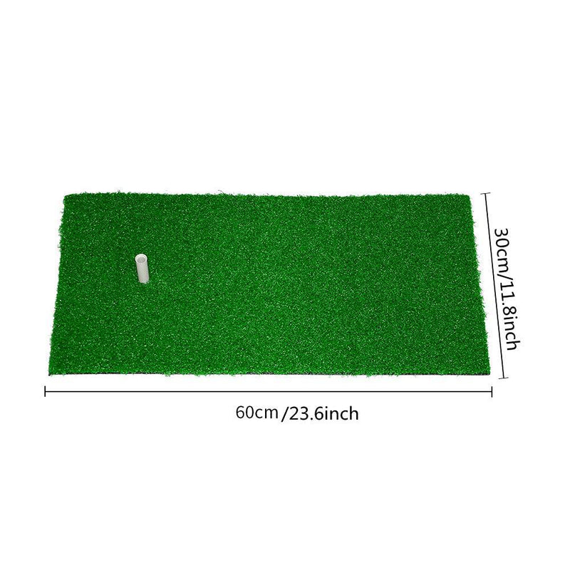 12"x24" Golf Mat, Practice Hitting Mat with Rubber Tee Holder Realistic Grass Putting Mats Portable Outdoor Sports Golf Training Turf Mat Indoor Office Equipment