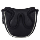 Big Teeth Golf Mallet Putter Head Cover for Center Shaft Golf Club Head Protector Magnetic Closure (Black)
