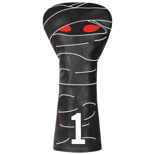 Golf Club Head covers for Driver 460CC DR #1 Black PU Leather Mummy Design Elastic Closure