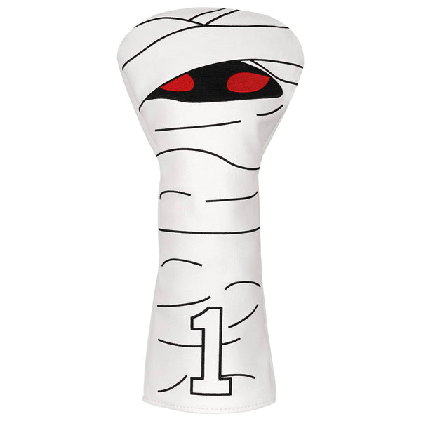 Golf Club Head covers for Driver 460CC DR #1 White PU Leather Mummy Design Elastic Closure