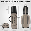 BROTOU Hard Top Golf Travel Bag with Tank Wheels