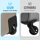 BROTOU Hard Top Golf Travel Bag with Tank Wheels