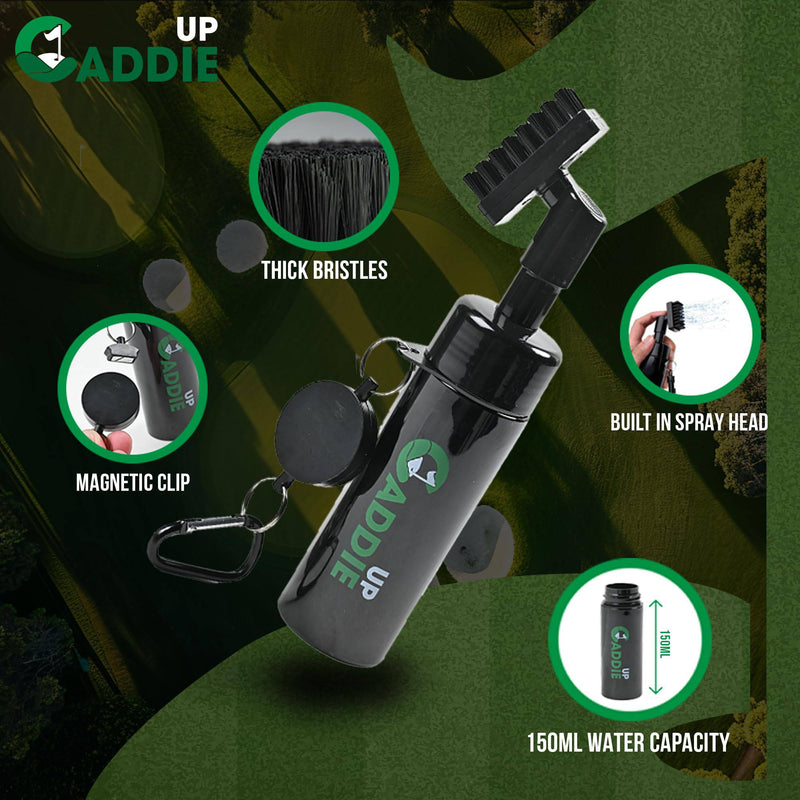 Golf Club Cleaner Brush with built in water spray - Golf Brush Cleaner or Golf Ball Cleaner - this Golf Club Brush is the perfect Golf Groove Cleaner - Golf Accessories For Men and Golf Gifts For Men