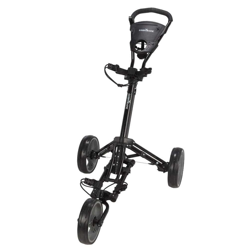 Caddymatic Golf X-Lite One-Click Folding Pull/Push Golf Cart Black