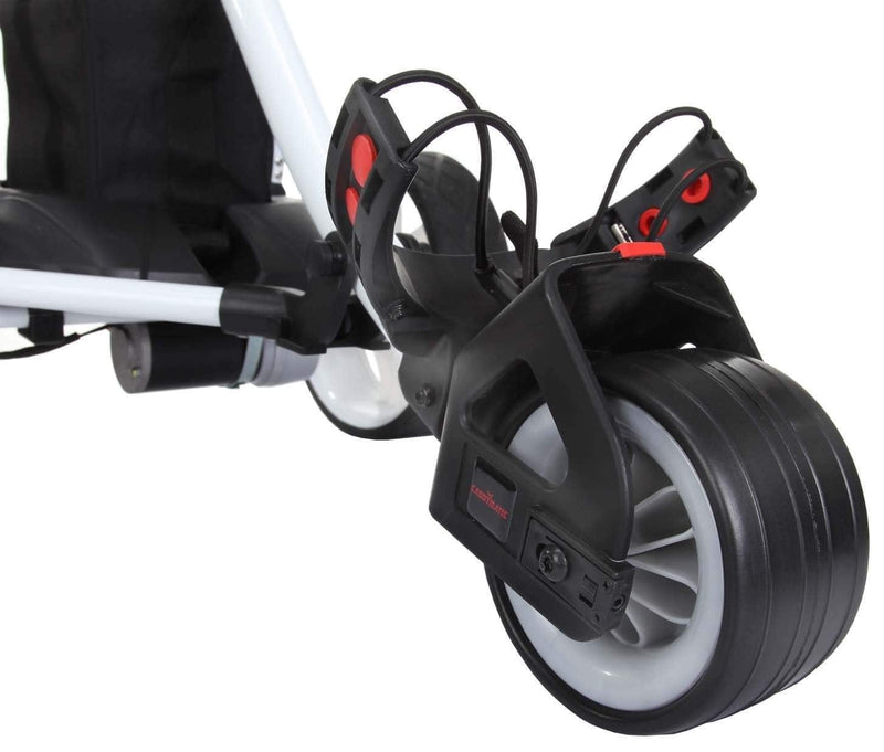 Caddymatic V2 Electric Golf Trolley/Cart With 18 Hole Standard battery With Auto-Distance Functionality White