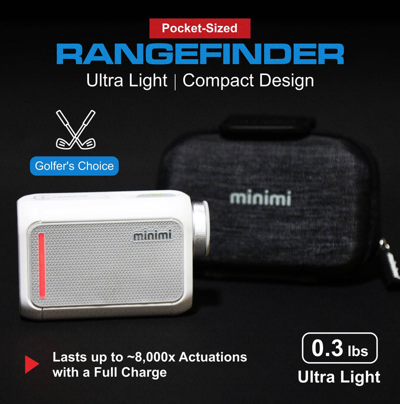 CaddyTalk Minimi Slope Golf Rangefinder – White