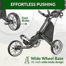 CaddyTek EZ V8 Lightweight 3-Wheel Golf Trolley – Silver